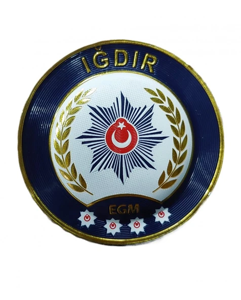 IĞDIR Polis Kol Arması 3D Plastik TPU, Yeni Tip, Cırtlı, Standart Ölçü, 1.sınıf Kalite