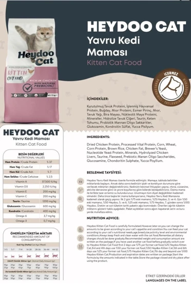 YAVRU KEDİ MAMASI 2 KG X 2 ADET - Resim 2