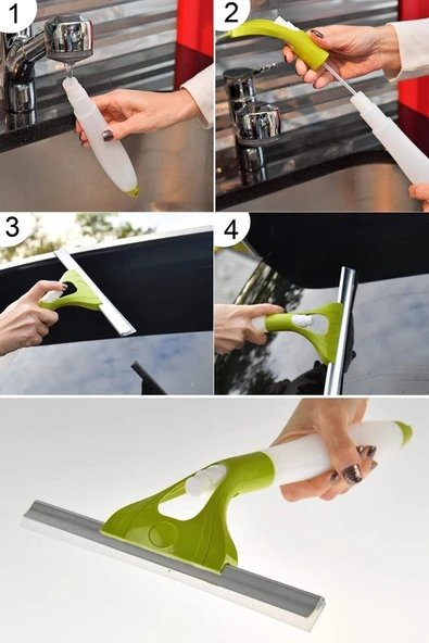 NACTUMU Sprey Fonksiyonlu 3'ü 1 Arada Cam Temizleyici Aparat - 7