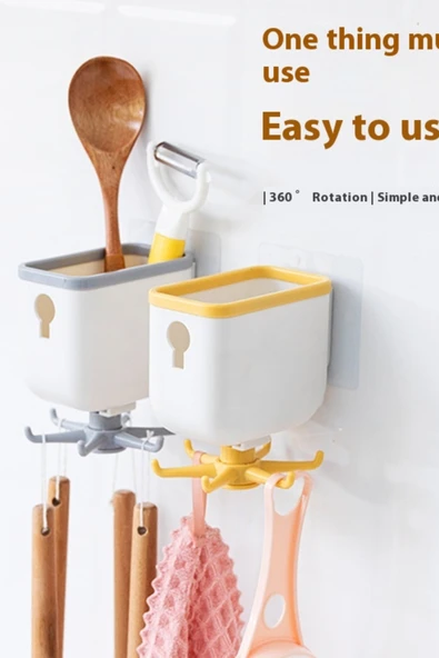 NACTUMU Çok Amaçlı Pratik Mutfak Askılığı Organizatör Ve Mutfak Düzenleyici Askı - Resim 3