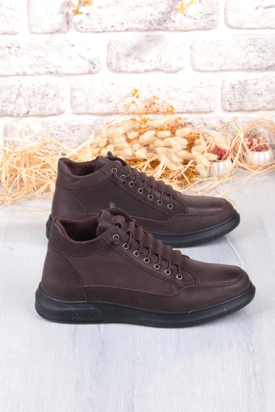 Mehmet Mete 9014 Grezör Rahat Kauçuk Taban Orijinal Hakiki Deri Lastik Bağçıklı Erkek Bot - Resim 9