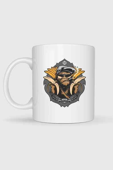 Ape Chimpanzee Gorilla Bornean Orangutan Tasarımlı Kupa Bardak - Resim 2