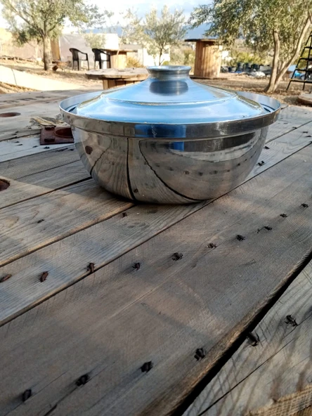 Aluminyum Tencere Kapaklı Derin büyük tencere - Resim 7