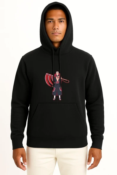 Kapüşonlu Hidan Kakuzu Deidara Itachi Uchiha Naruto Göğüs Tasarımlı Unisex Sweatshirt - Resim 9
