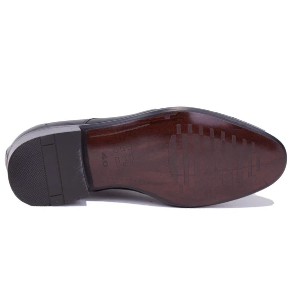 Fermend 383 Siyah Klasik Deri Erkek Ayakkabı - 4