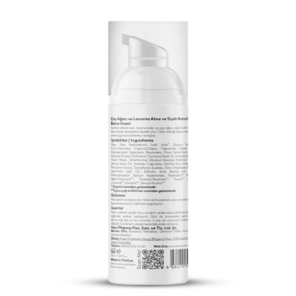 From Natura Çay Ağacı ve Lavanta Akne ve Siyah Nokta Karşıtı Bakım Kremi 50 ml - 2