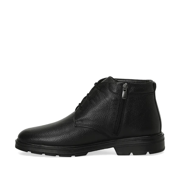 Polaris 107529 Siyah Renk Hakiki Deri Erkek Bot - Resim 3