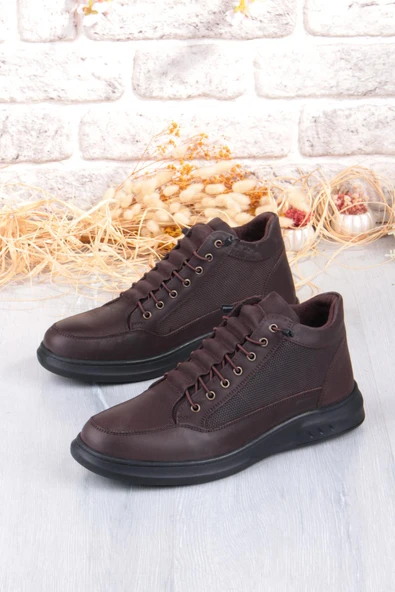 Mehmet Mete 9014 Grezör Rahat Kauçuk Taban Orijinal Hakiki Deri Lastik Bağçıklı Erkek Bot - Resim 11