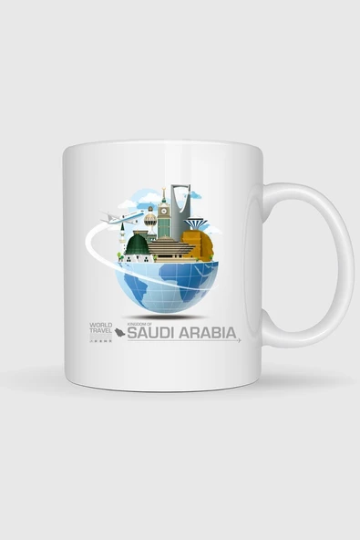 Saudi Arabia Travel Tasarımlı Kupa Bardak ürün görseli