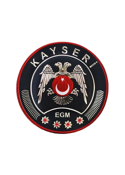 KAYSERİ Çevik Kuvvet Polis Arması Siyah 3D Plastik Tpu, Yeni Tip, Cırtlı, Standart Ölçü, 1.sınıf ürün görseli