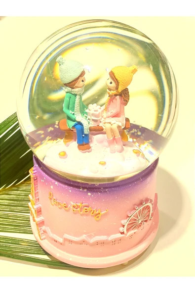 Monalisa Home 15x10 Lüks Renkli Figürlü Gösterişli Kar Küre ürün görseli