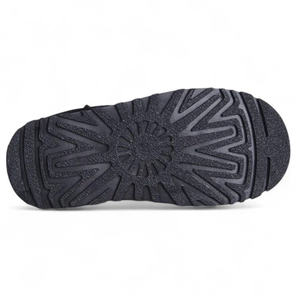 Skuaıter Tinsa Siyah Kadın İçi Kürklü Düz Bot - Resim 4