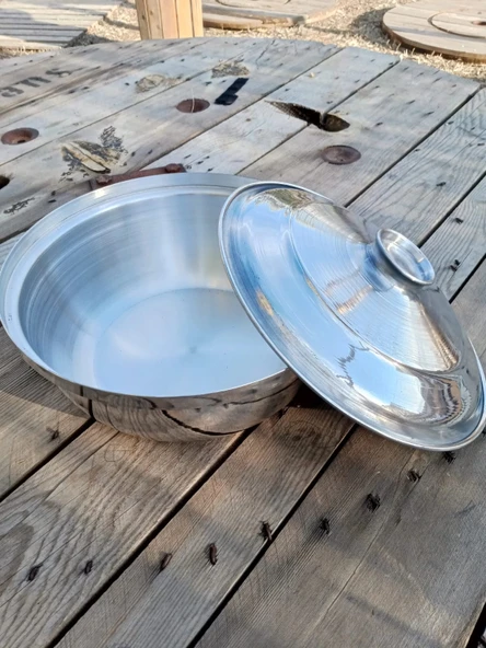 Aluminyum Tencere Kapaklı Derin büyük tencere - Resim 8