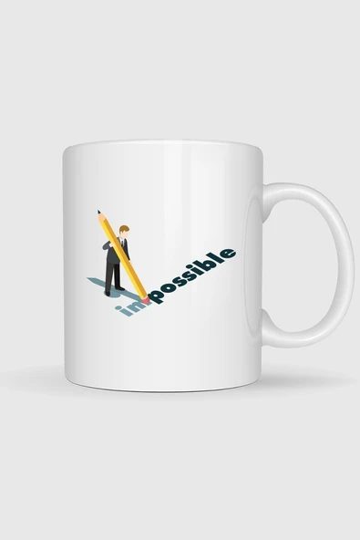 İmpossible - İmkansız Tasarımlı Kupa Bardak ürün görseli