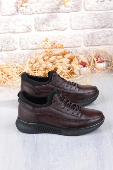 Mehmet Mete 383513 Rahat Kauçuk Taban Orijinal Hakiki Deri Erkek Ayakkabı - Resim 9