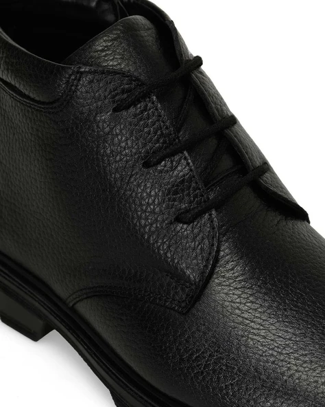 Polaris 107529 Siyah Renk Hakiki Deri Erkek Bot - Resim 7