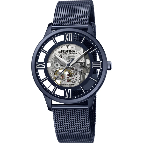 FESTINA F20574/1 AUTOMATIC SKELETON SAPPHIRE ERKEK KOL SAATİ ürün görseli