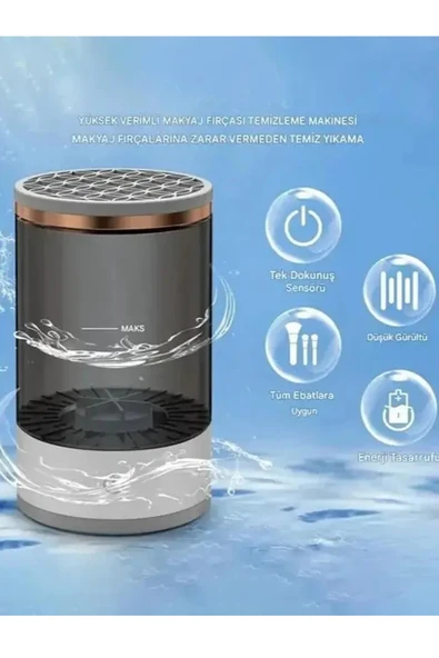 NACTUMU Otomatik USB Şarjlı Kozmetik Makyaj Fırça Temizleyici - Resim 3