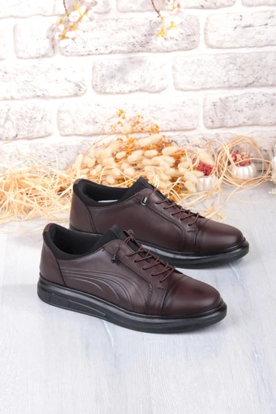 Mehmet Mete 8918 Napa Rahat Kauçuk Taban Orijinal Hakiki Deri Erkek Ayakkabı - Resim 8