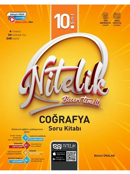 NİTELİK 10.SINIF COĞRAFYA SORU KİTABI BECERİ TEMELLİ *YENİ* ürün görseli