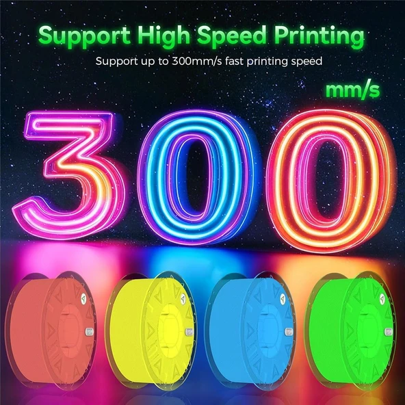Creality Hyper Luminous Sarı Pla Filament (1.75mm, 1Kg) - Resim 5