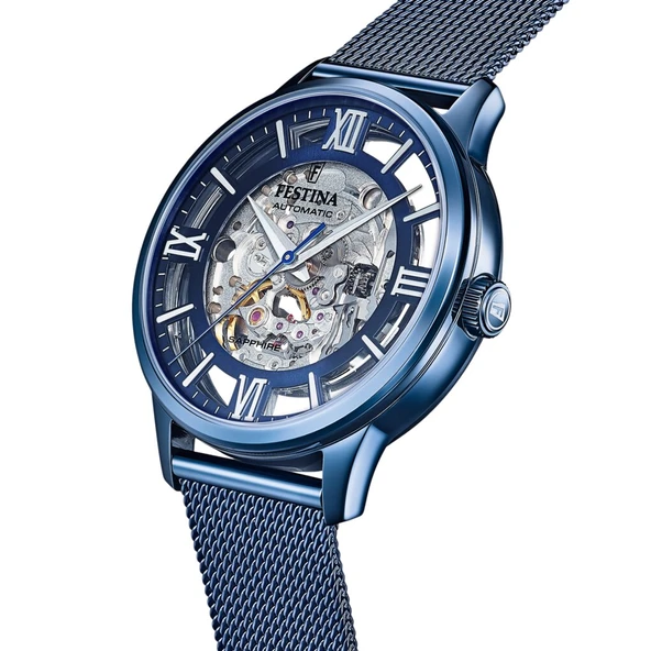 FESTINA F20574/1 AUTOMATIC SKELETON SAPPHIRE ERKEK KOL SAATİ - Resim 2