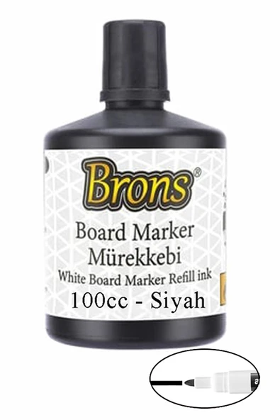 Siyah Yazı Tahta Kalem Mürekkebi 100ml 1 Adet Brons Tahta Kalemi Mürekkebi Kolay Silinebilir 100gr Okul Sınıf Öğrenci