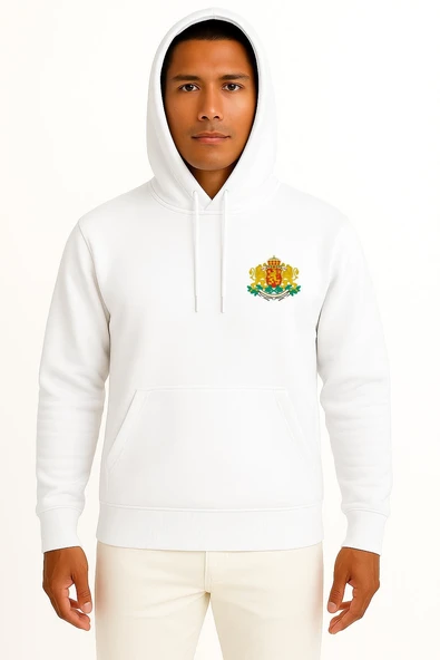 Kapüşonlu Coat Of Arms Of Bulgaria Kingdom Of Bulgaria Cep ve Sırt Tasarımlı Unisex Sweatshirt - Resim 10