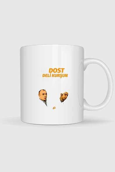 Kurtlar Vadisi İki Dost İki Deli Kurşun Gibiyiz Tasarımlı Kupa Bardak ürün görseli