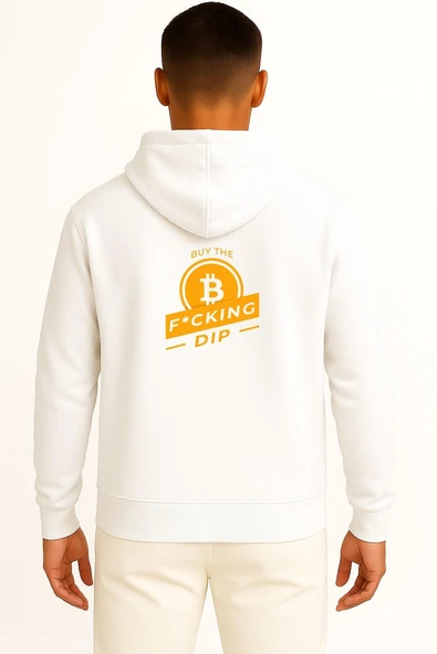 Kapüşonlu Buy The F-Cking Dip Bitcoin Cep ve Sırt Tasarımlı Unisex Sweatshirt - Resim 11