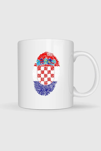 Hırvatistan Logosu Ve Bayrağı Tasarımlı Kupa Bardak ürün görseli