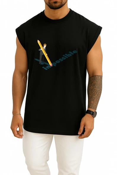 Oversize İmpossible - İmkansız Göğüs Tasarımlı Atlet - Resim 11