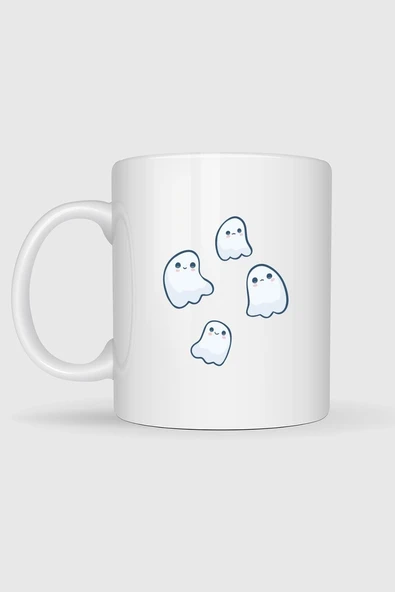 Ghost, Kawaii, Halloween Tasarımlı Kupa Bardak - Resim 2