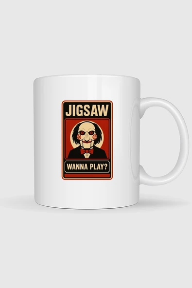 Jigsaw Wanna Play Tasarımlı Kupa Bardak ürün görseli