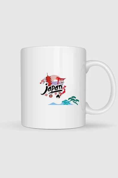 Mount Fuji Cherry Blossom Japonya Tasarımlı Kupa Bardak ürün görseli