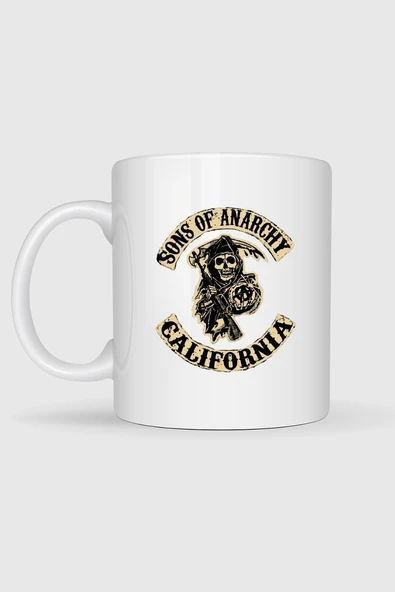 Sons Of Anarchy California Logo Tasarımlı Kupa Bardak - Resim 2