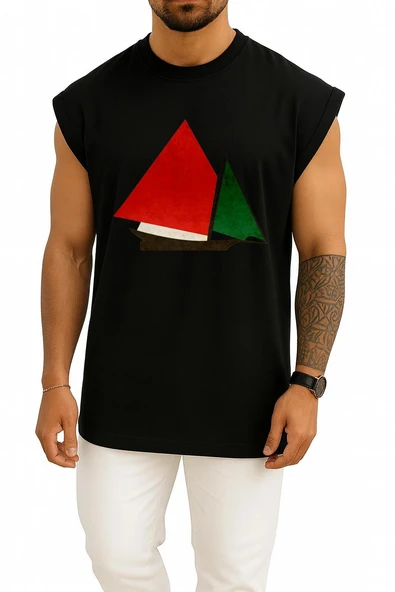 Oversize Gaza Flotilla Raid Ship To Gaz Göğüs Tasarımlı Atlet - Resim 9