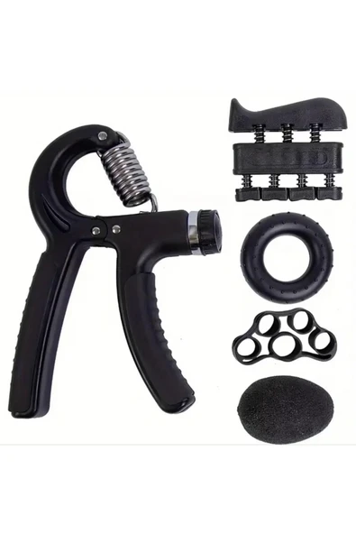 NACTUMU Parmak Egzersiz Aleti, El Tutacağı Direnç Bantları, Stres Topu ve Önkol Halkaları ile Kas İyileşme İçin 5'li Set ürün görseli