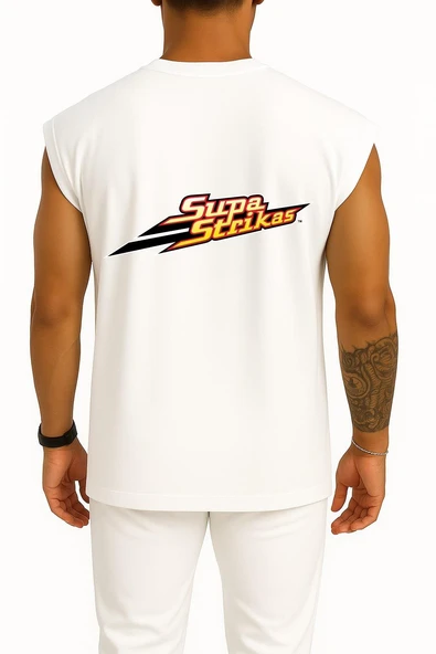 Oversize Supa Strikas Cep ve Sırt Tasarımlı Atlet - Resim 8