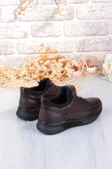 Mehmet Mete 383513 Rahat Kauçuk Taban Orijinal Hakiki Deri Erkek Ayakkabı - Resim 12