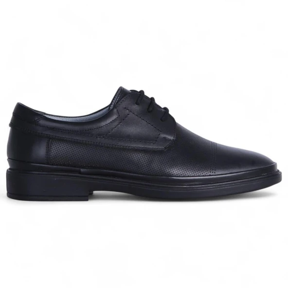 Baloğlu 71 Siyah Lz Kauçuk %100 Deri Erkek Klasik Ayakkabı - Resim 2