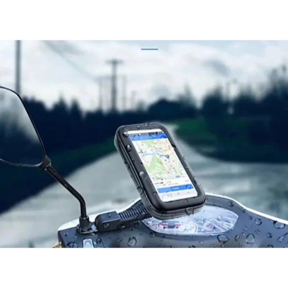 Su Geçirmez Motosiklet Telefon Tutucu - Resim 2