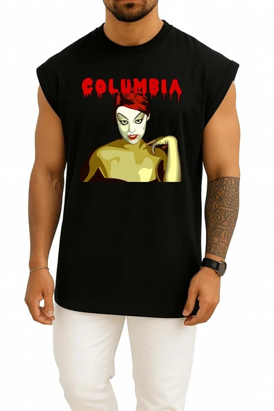 Oversize The Rocky Horror Show Janet Weiss Göğüs Tasarımlı Atlet - Resim 9