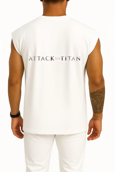 Oversize Wings Of Freedom Attack On Titan Cep ve Sırt Tasarımlı Atlet - Resim 5
