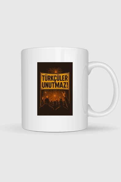 Türkçüler Unutmaz Bozkurt Tasarımlı Kupa Bardak ürün görseli