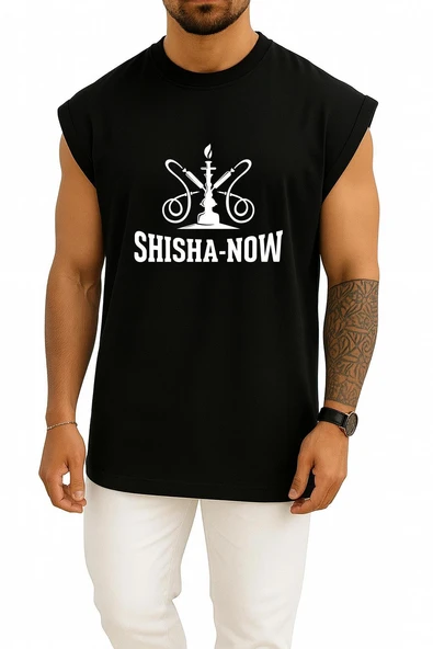 Oversize Shisha Now Nargile Göğüs Tasarımlı Atlet - Resim 11