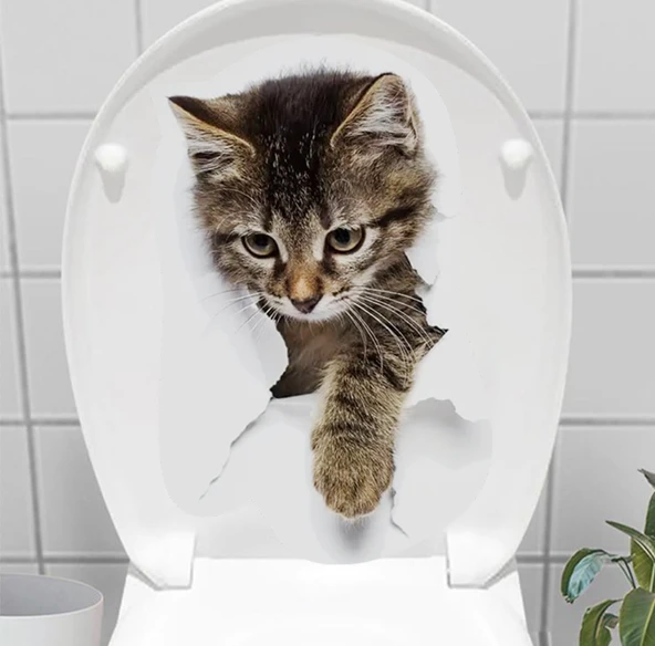 Decohandy Klozet Etiketi Stray Cat ürün görseli
