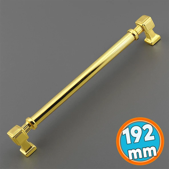 Mobilya Çekmece Mutfak Dolabı Dolap Kulpları Kulb 19.2 cm Gold Altın Metal Kulp 192 mm ürün görseli