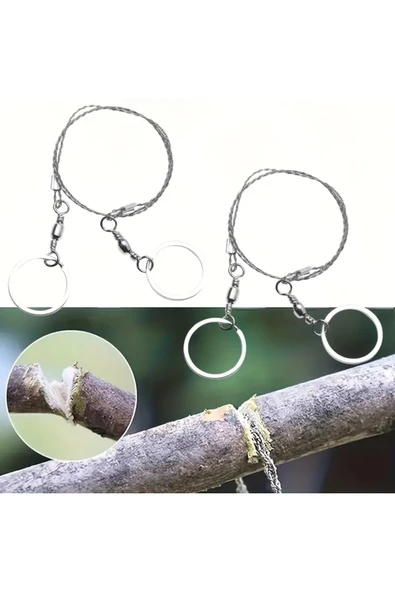 NACTUMU 1 Adet Mini Cep Zincirli Testere  Kamp, Avcılık, Bahçecilik ve Acil Durumlar İçin Kolay Ahşap Kesimi - 2