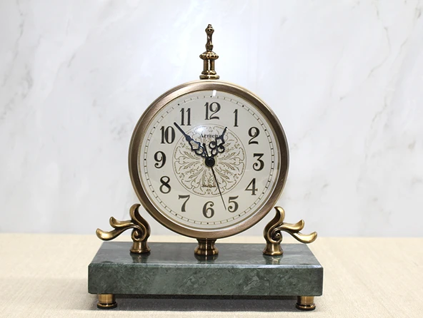 Mermer Tabanlı Masaüstü Saat ürün görseli 1